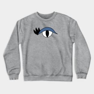 Cute Cartoon Eye with lashes and blue lid Crewneck Sweatshirt